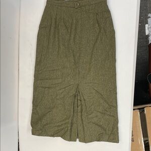 Laura Ashley Olive Midi Skirt size 10